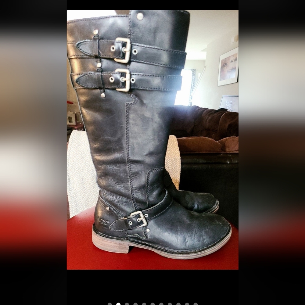 Ugg zip up leather boots